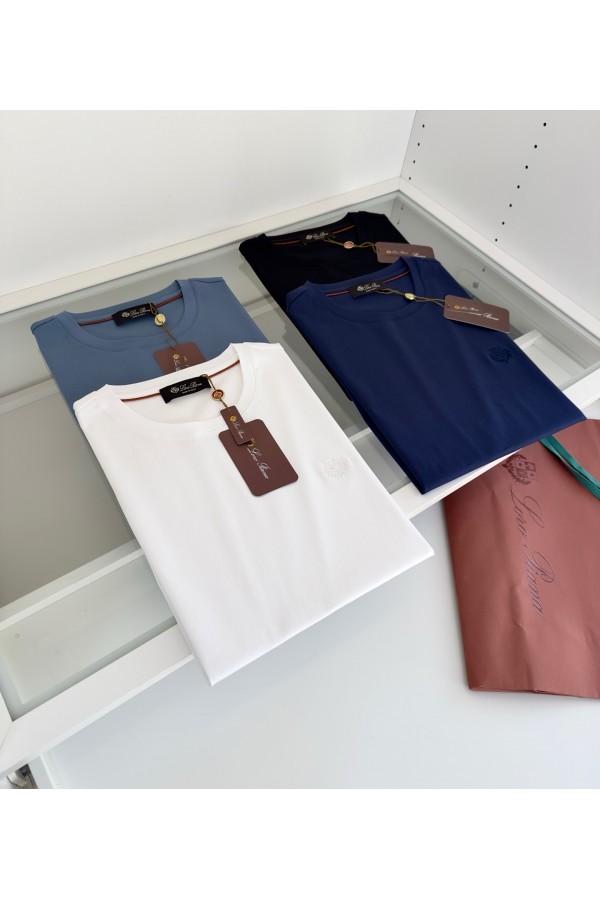 Мужская белая футболка Loro Piana