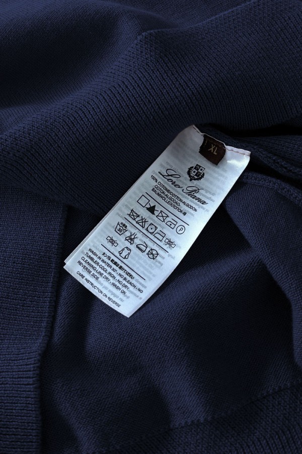 Мужская кофта Loro Piana zip neck - Navy
