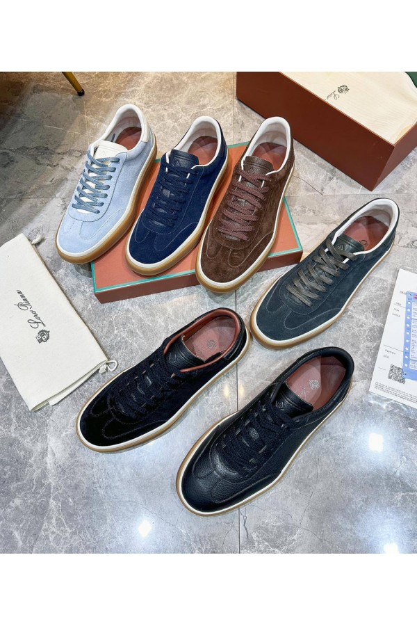 Мужские замшевые кроссовки Loro Piana Tennis Walk