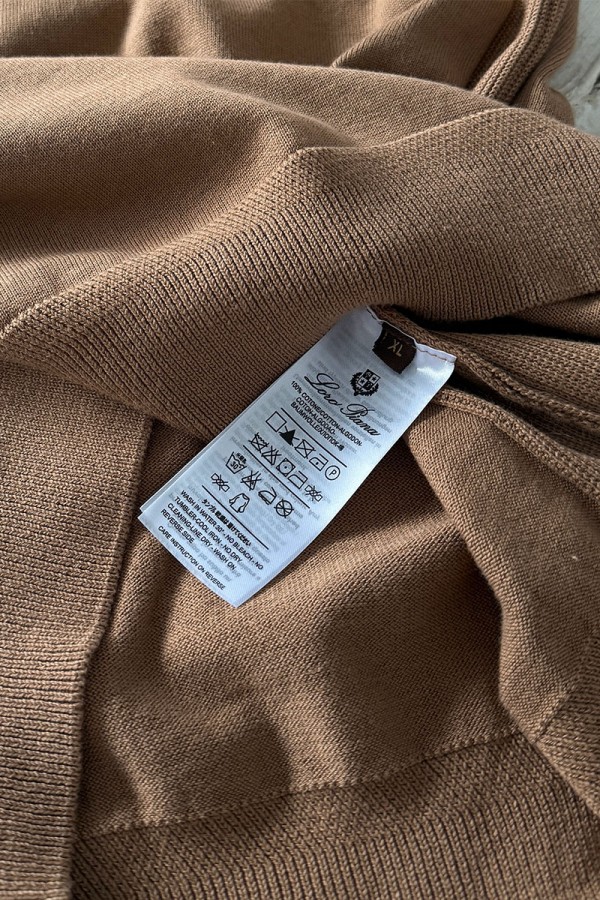 Мужская кофта Loro Piana zip neck - Brown
