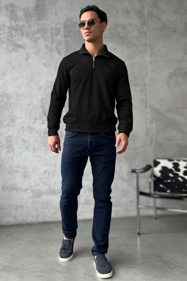 Утеплённая кофта Loro Piana zip-neck - Black