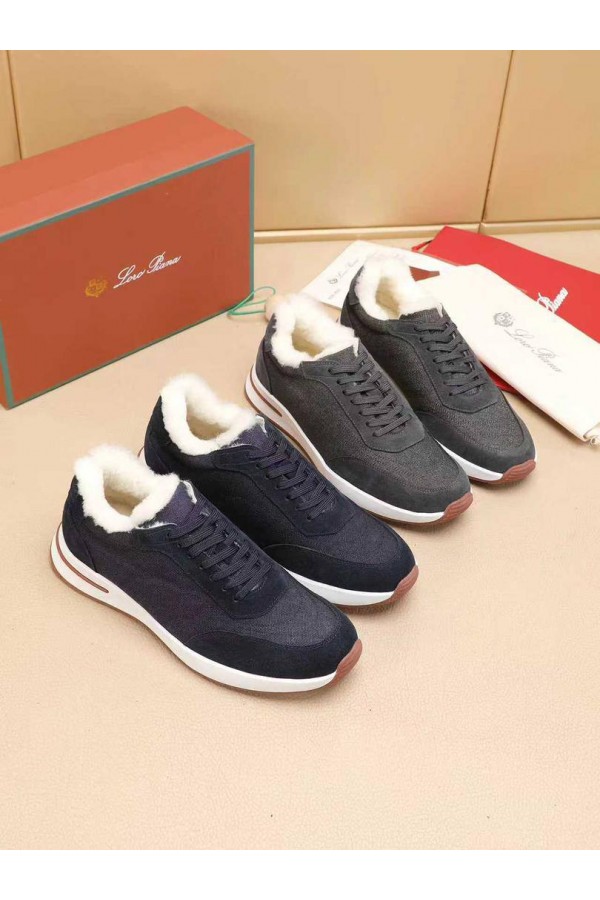 Кроссовки с мехом Loro Piana Week End Walk Evo