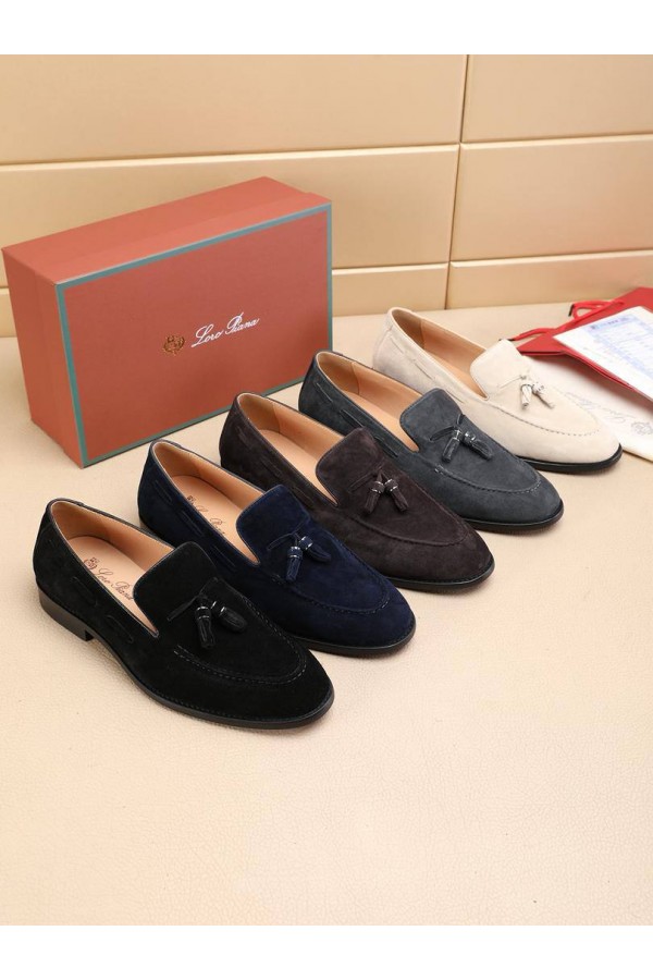 Замшевые лоферы Loro Piana tassel - Black