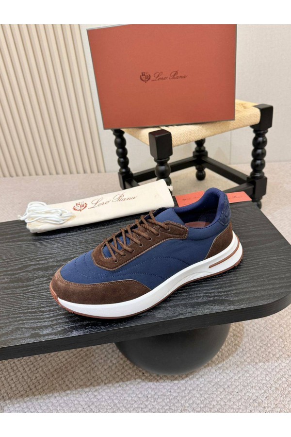 Мужские кроссовки Loro Piana Week End Walk - Blue / Brown