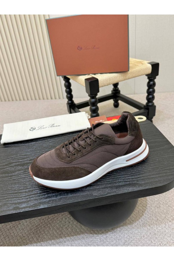 Мужские кроссовки Loro Piana Week End Walk - Brown