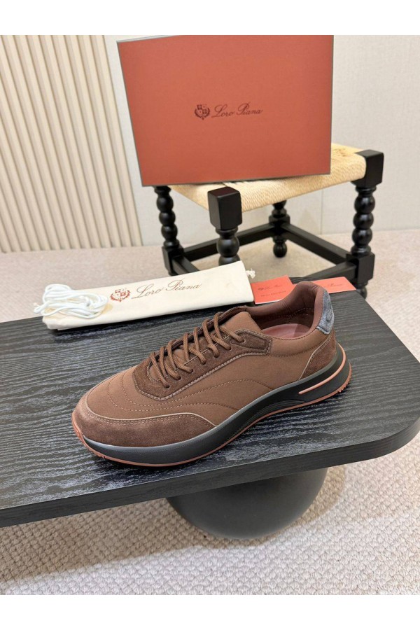 Мужские кроссовки Loro Piana Week End Walk - Brown