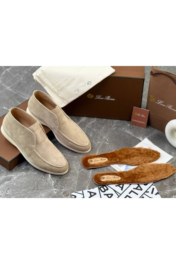 Мужские лоферы с меховой стелькой Loro Piana