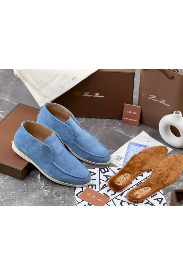 Мужские лоферы с меховой стелькой Loro Piana