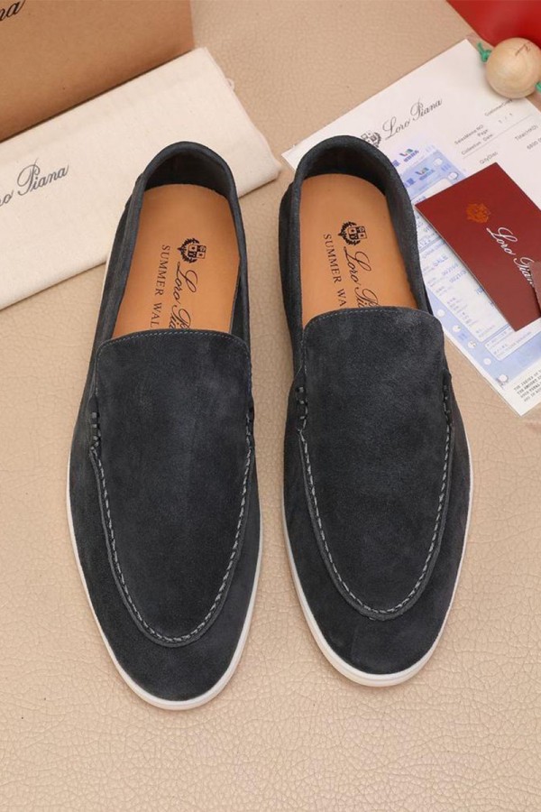 Мужские замшевые лоферы Loro Piana Summer Walk