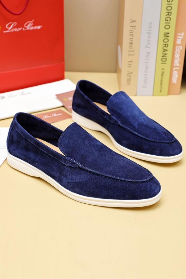 Мужские замшевые лоферы Loro Piana Summer Walk