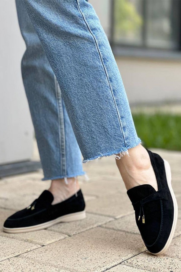 Женские замшевые лоферы Loro Piana Open Walk