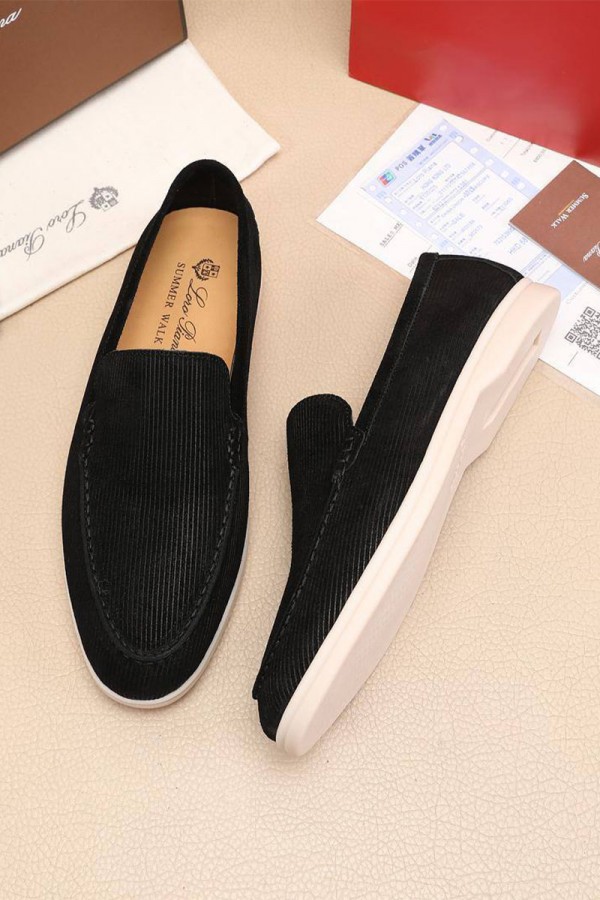 Мужские лоферы Loro Piana Summer Walk - Black