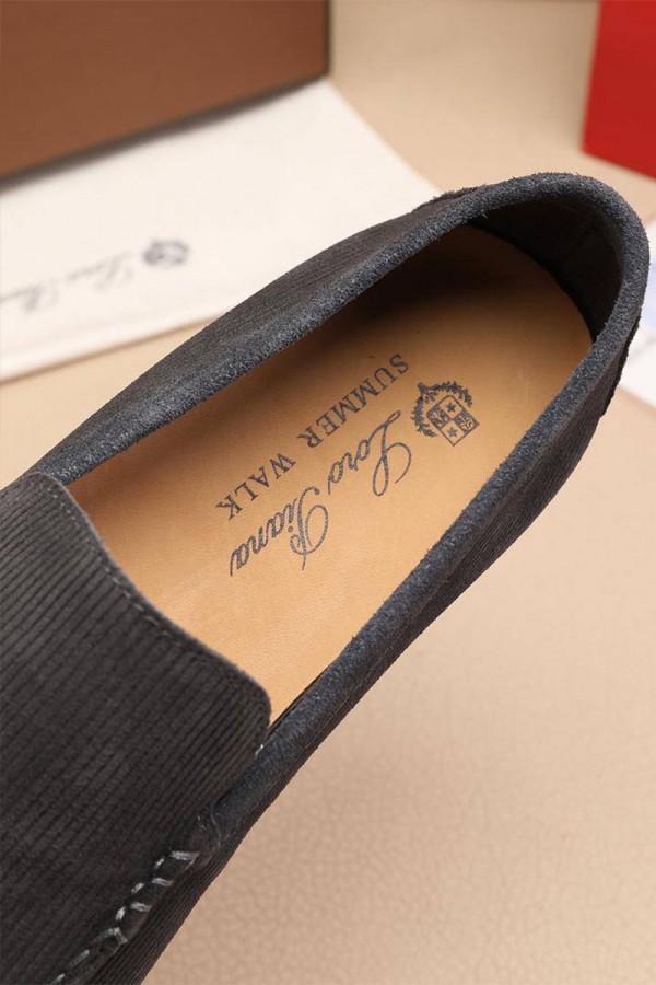 Мужские лоферы Loro Piana Summer Walk - Dark Grey