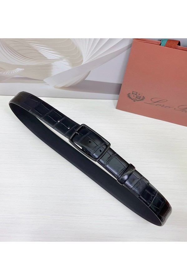 Кожаный ремень Loro Piana Premium (ширина 3.5 см)