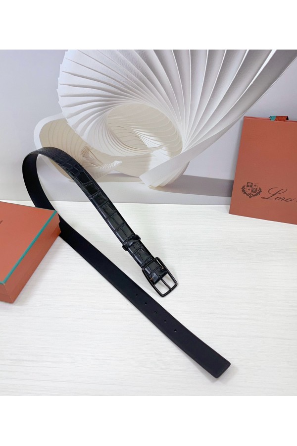 Кожаный ремень Loro Piana Premium (ширина 3.5 см)