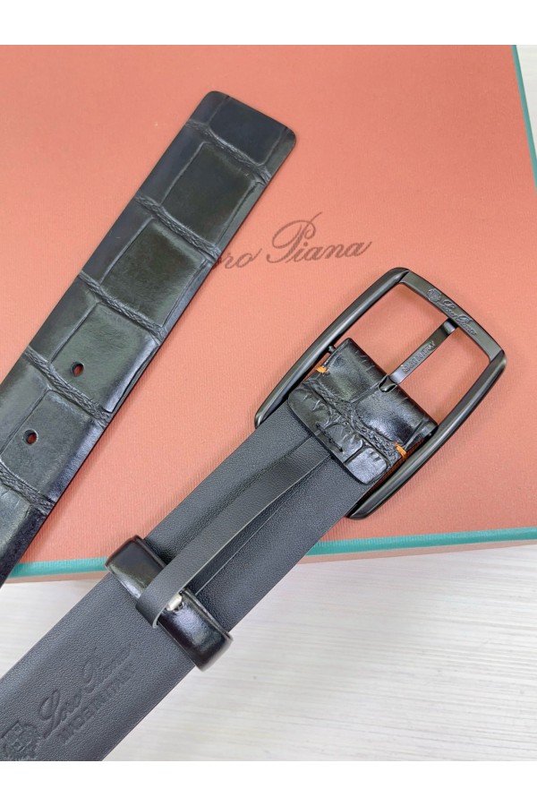 Кожаный ремень Loro Piana Premium (ширина 3.5 см)