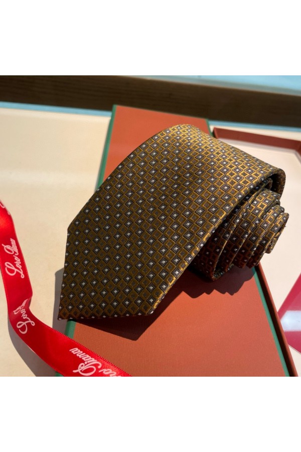 Галстук Loro Piana geometric logo-print premium - Brown