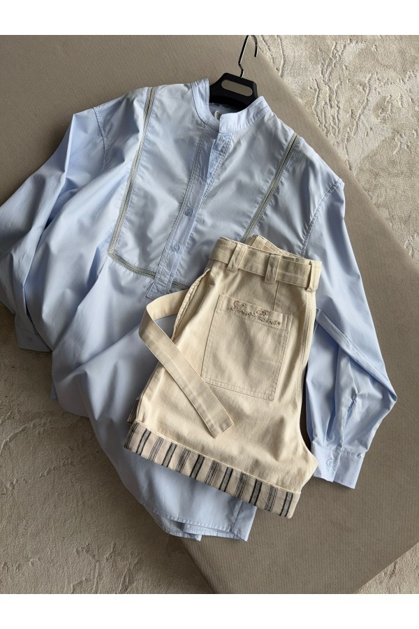 Женские бежевые шорты Loro Piana