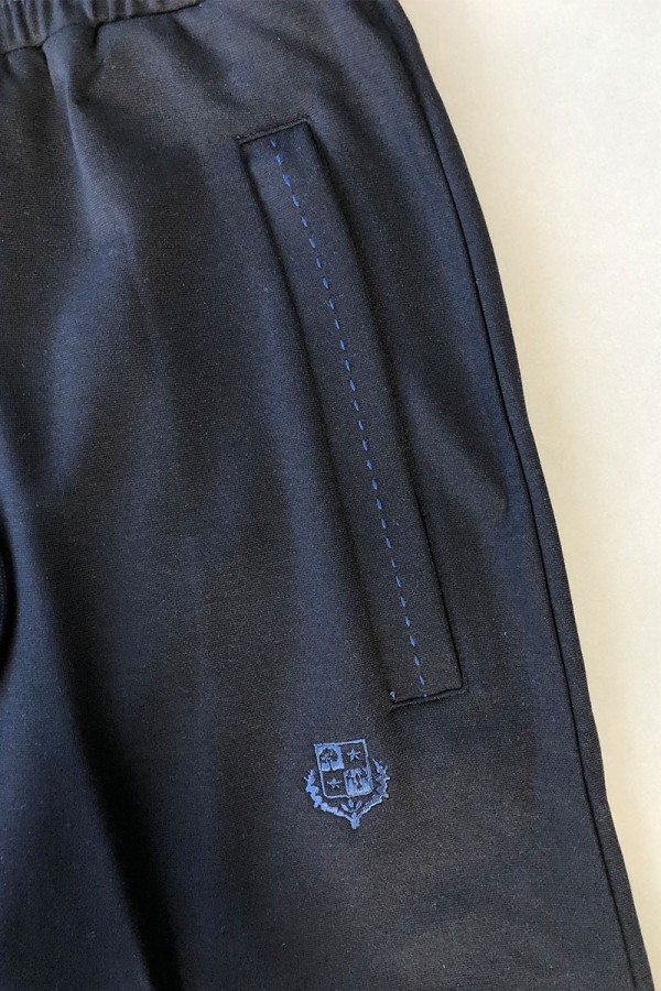 Мужские тёмно-синие штаны Loro Piana logo-embroidered