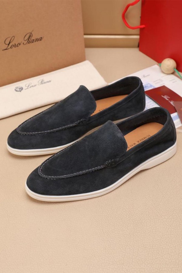 Мужские замшевые лоферы Loro Piana Summer Walk