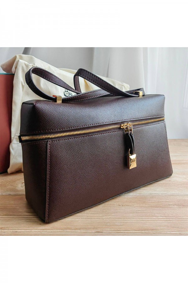 Кожаная сумка Loro Piana 28x15.5 см - Brown