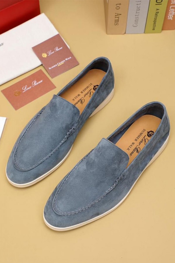 Мужские замшевые лоферы Loro Piana Summer Walk