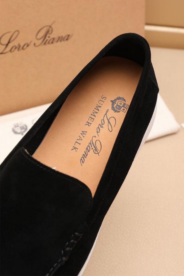 Мужские замшевые лоферы Loro Piana Summer Walk