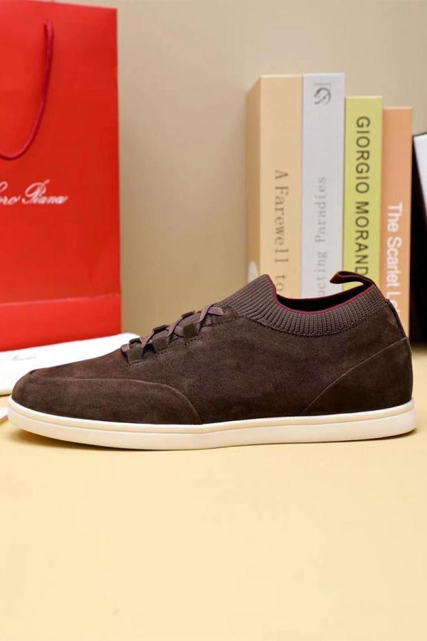 Замшевые кроссовки Loro Piana Soho Walk - Brown