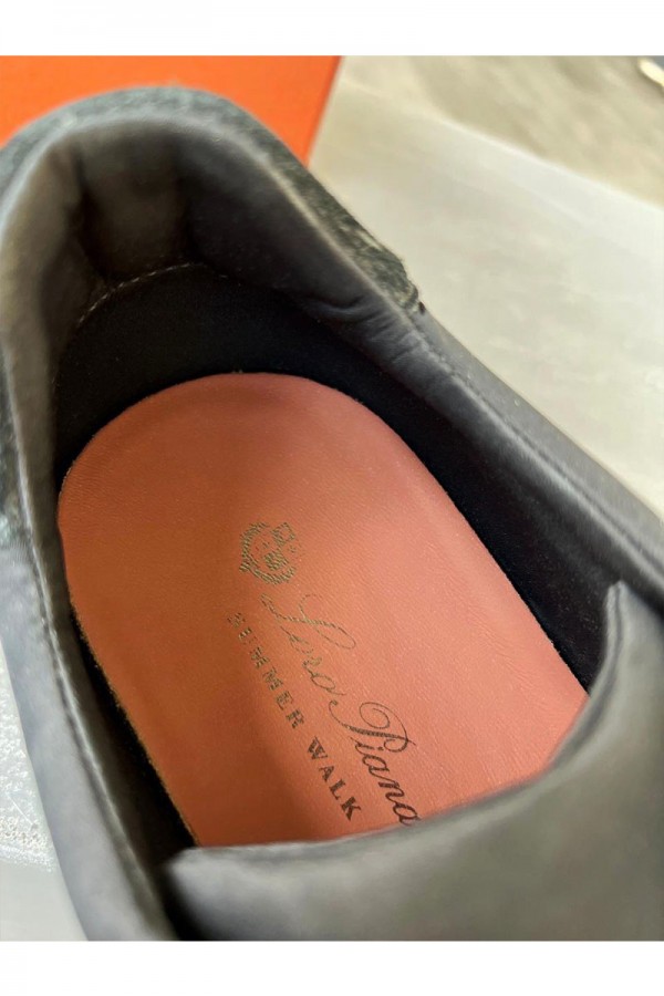 Замшевые кроссовки Loro Piana Week End Walk - Black