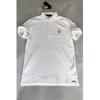 Белое мужское поло Loro Piana embroidered logo