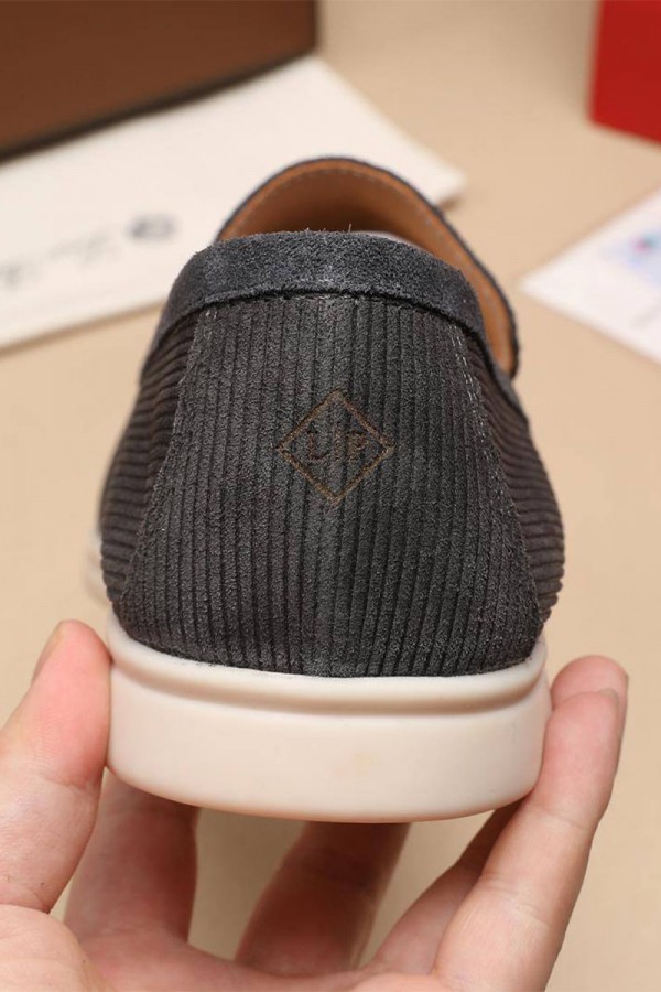 Мужские лоферы Loro Piana Summer Walk - Dark Grey