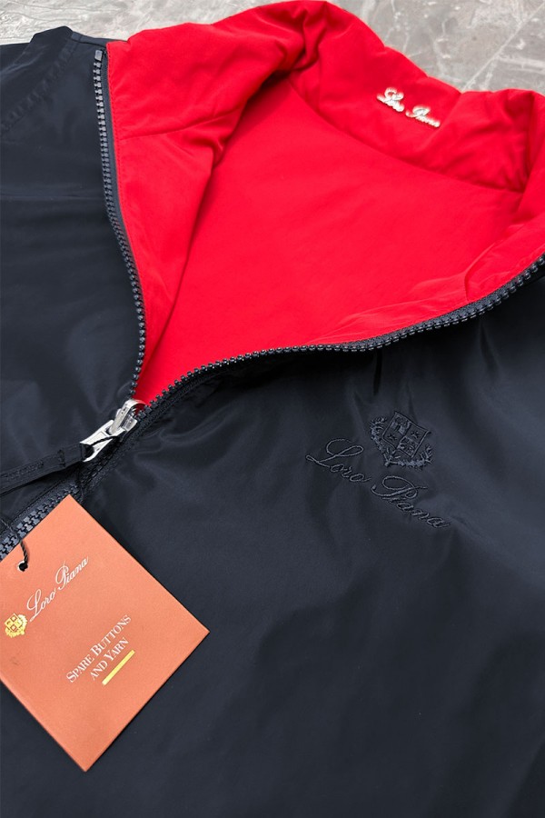 Двусторонняя ветровка Loro Piana - Navy / Red
