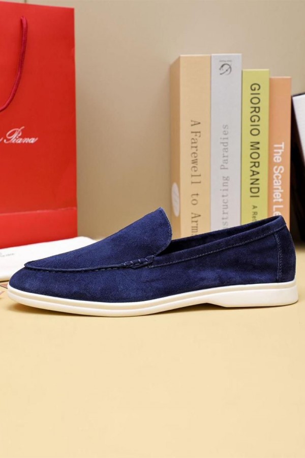 Мужские замшевые лоферы Loro Piana Summer Walk