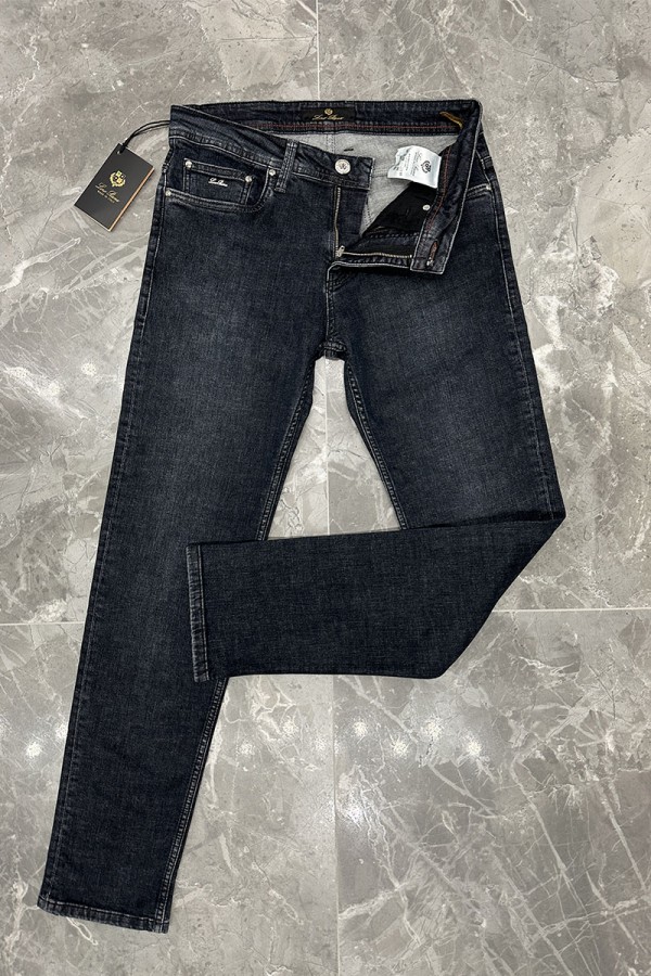 Джинсы тёмно-синего цвета Loro Piana regular fit