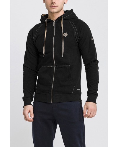 Чёрная кофта Loro Piana Zip-Up hoodie