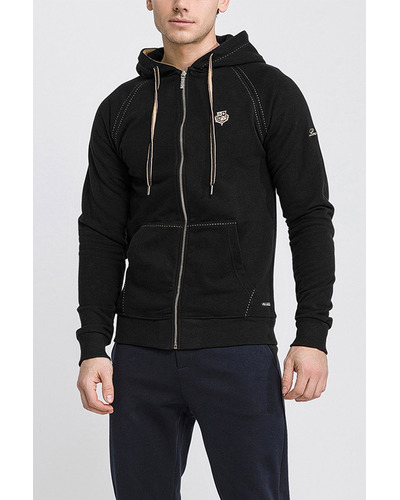 Чёрная кофта Loro Piana Zip-Up hoodie