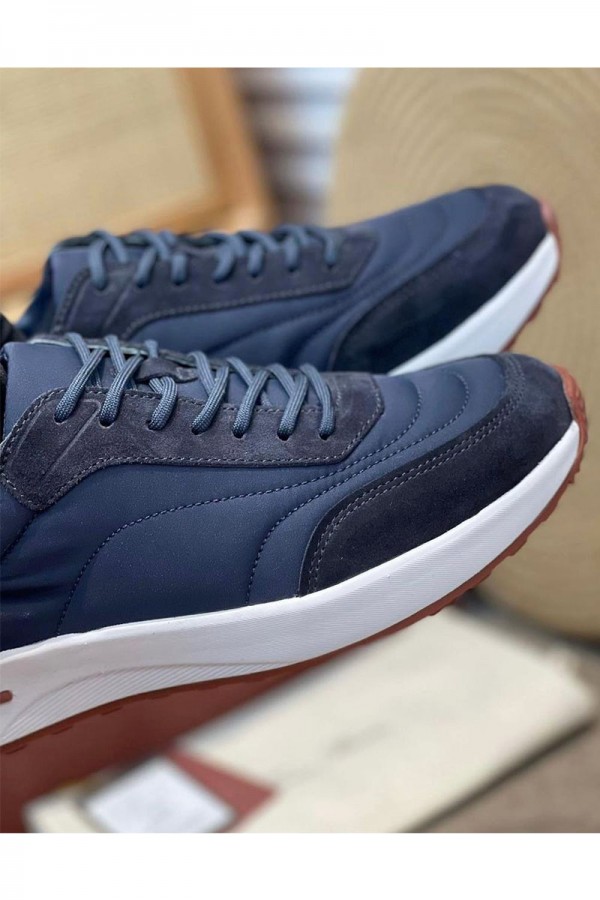 Замшевые кроссовки Loro Piana Week End Walk - Blue