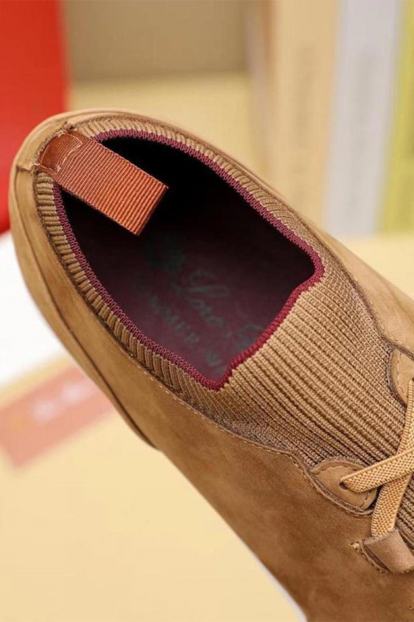 Замшевые кроссовки Loro Piana Soho Walk - Brown