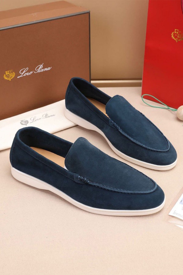 Мужские замшевые лоферы Loro Piana Summer Walk