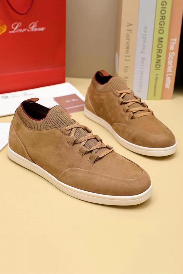 Замшевые кроссовки Loro Piana Soho Walk - Brown