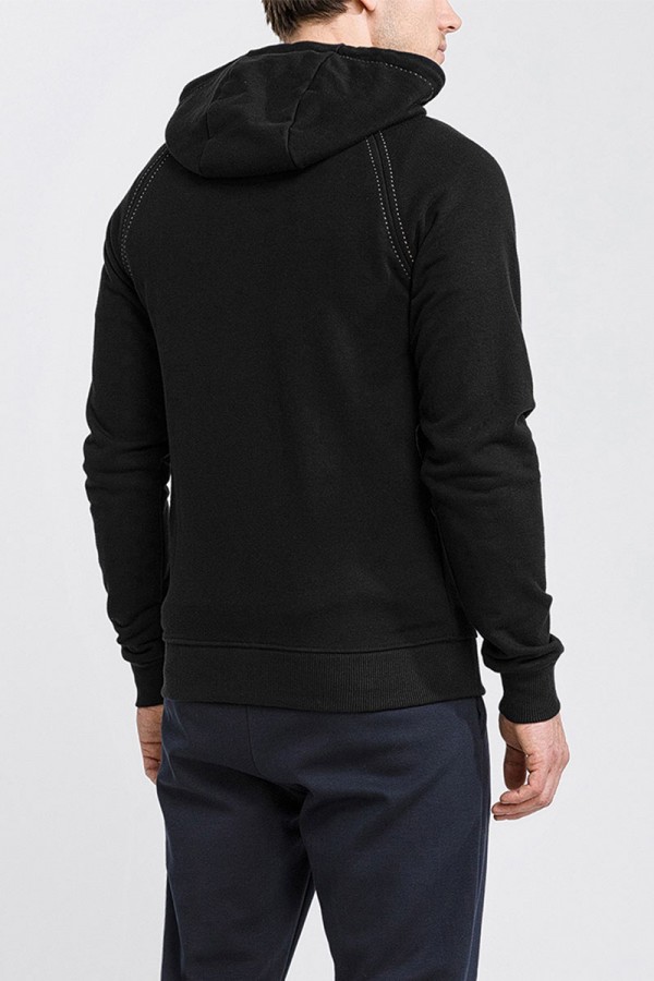 Чёрная кофта Loro Piana Zip-Up hoodie