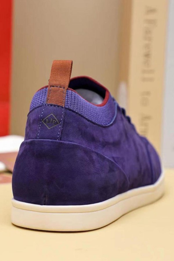 Замшевые кроссовки Loro Piana Soho Walk - Purple