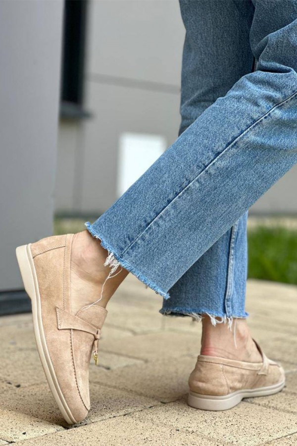 Женские замшевые лоферы Loro Piana Open Walk