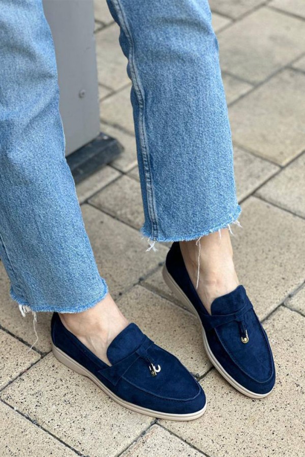 Женские замшевые лоферы Loro Piana Open Walk