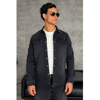 Джинсовая рубашка Loro Piana чёрного цвета