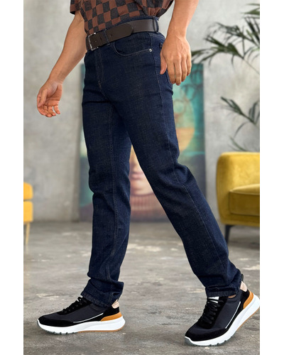 Джинсы тёмно-синего цвета Loro Piana regular fit