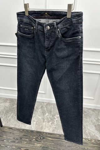 Джинсы тёмно-синего цвета Loro Piana regular fit