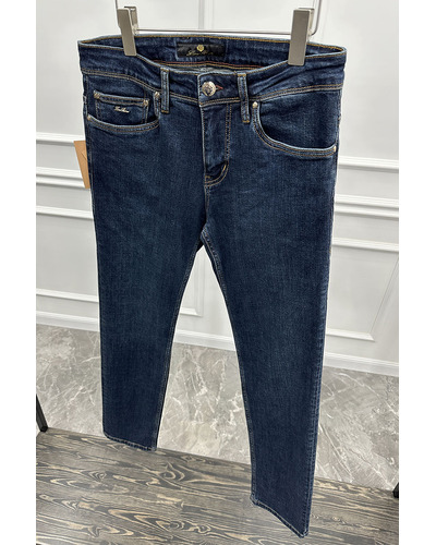 Джинсы тёмно-синего цвета Loro Piana regular fit