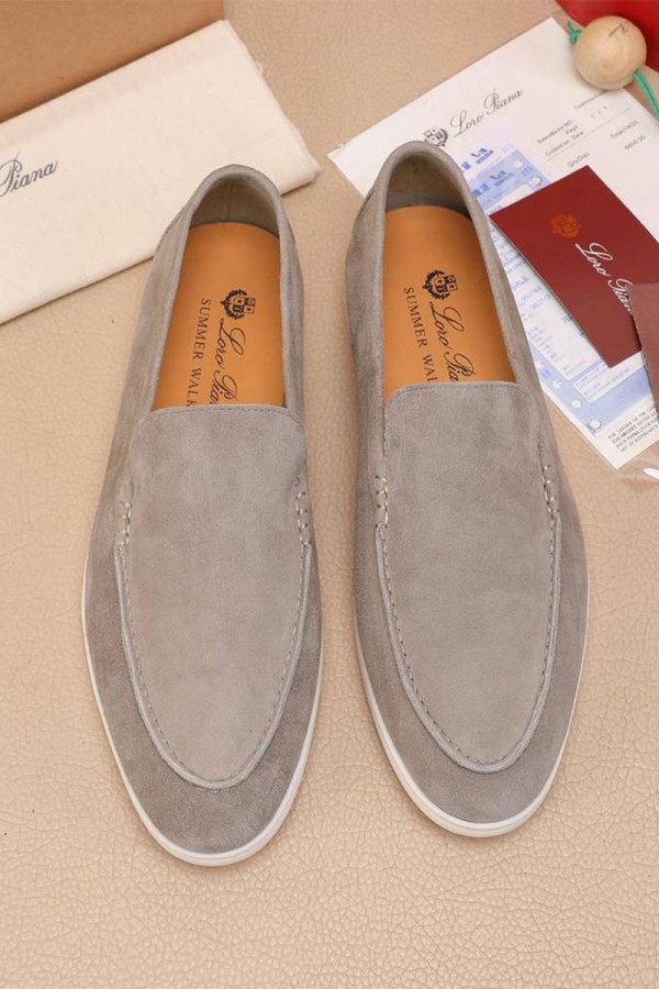 Мужские замшевые лоферы Loro Piana Summer Walk