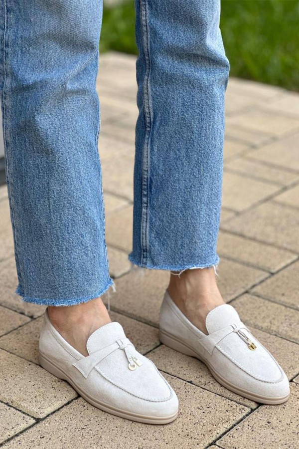 Женские замшевые лоферы Loro Piana Open Walk